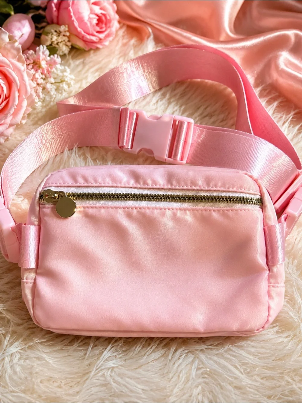 Pink Kids Crossbody Bag with Letter L